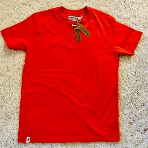 Kangol Vibrant Red Short Sleeve Tee with buttons